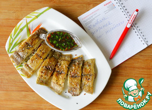 Камбала жареная по-корейски